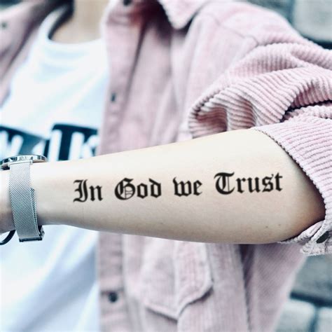 In God We Trust Temporary Tattoo Sticker set of 2 - Etsy