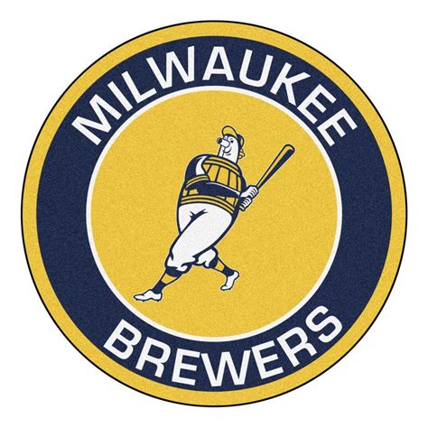 MLB - Milwaukee Brewers Roundel Mat 27" diameter | Milwaukee brewers ...