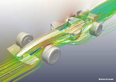 Aerodynamic analysis of flow around a Formula-1 race car at 215 km/h ...