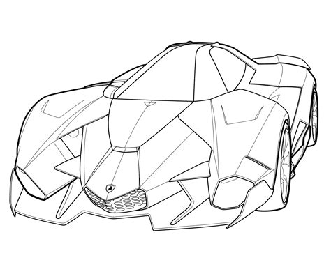 Lamborghini Egoista Concept coloring page - free and printable