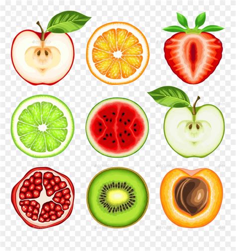 Fruits Transparent Slice - Strawberry Clipart (#4246074) - PinClipart