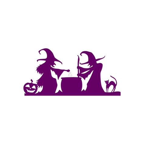 Witches and Cauldron Silhouette Cuttable Design | Apex Designs & Fonts