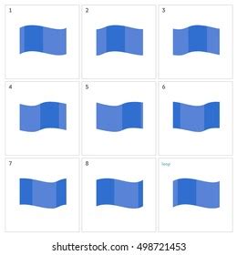 Flag Animation Vector Illustration Sprite Sheet Stock Vector (Royalty ...