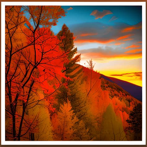 Fall Colors in the Mountains · Creative Fabrica