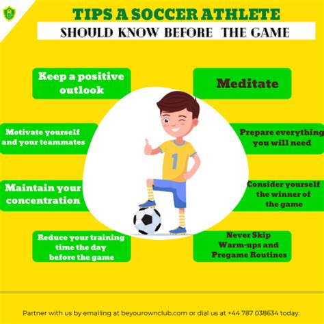 Tips A Soccer Athlete Should Know Before A Game - M. Hussein