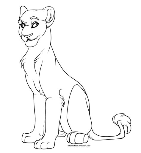 Lioness Lineart by Seffiron on DeviantArt | Lion king drawings, Lion ...