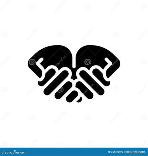 Begging Hands Black Glyph Icon Stock Vector - Illustration of begging ...