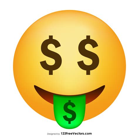 Money-Mouth Face Emoji Vector