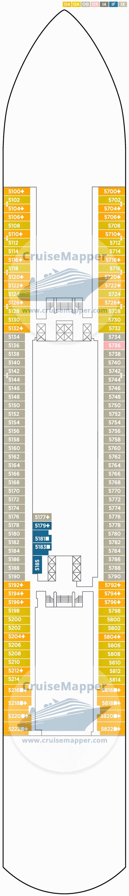 Norwegian Viva deck 5 plan | CruiseMapper