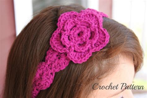 CROCHET PATTERN Crochet Flower Headband Pattern, Flower Pattern, Girl's ...