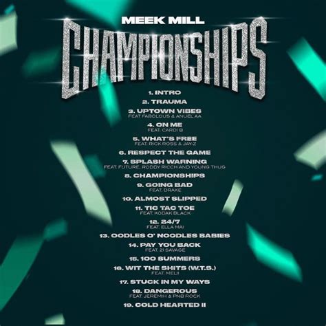 New Music: Meek Mill 'Championships' Album Released – Alexus Renée ...