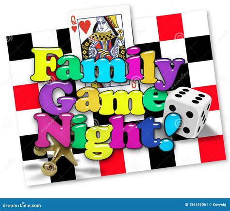 Family Game Night Invitation Artwork Logo Stock Image | CartoonDealer ...