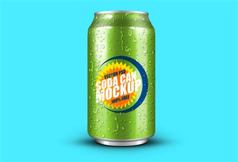 Free Soft Drink Can PSD Mockup - GraphicsFuel