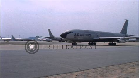 KC-135 Air Force tanker taxiing at U-Tapao Royal Thai Navy Airfield ...