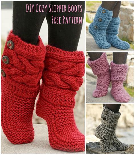 Cutest Knitted DIY: FREE Pattern for Cozy Slipper Boots - DIY & Crafts