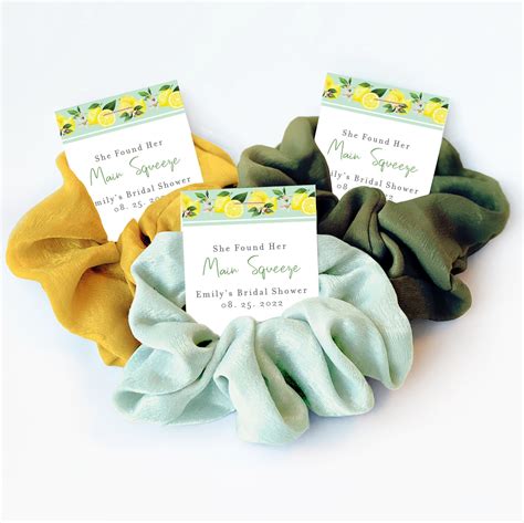 Lemon Bridal Shower Favors, She Found Her Main Squeeze, Hair Scrunchie ...