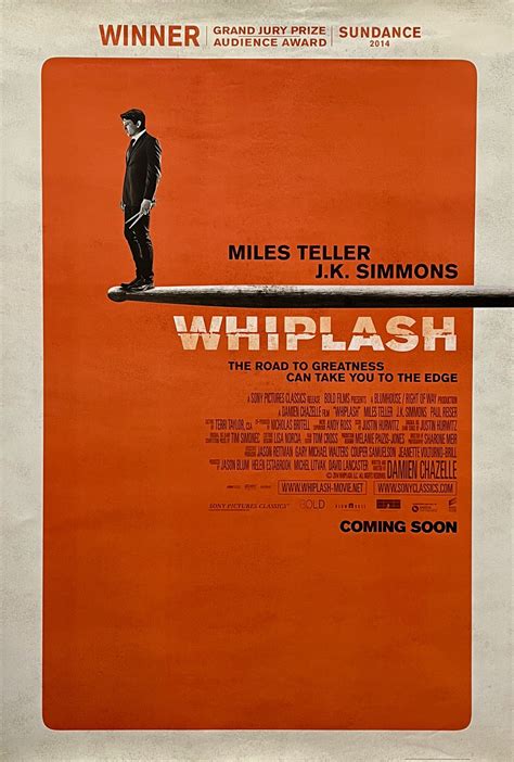 Original Whiplash Movie Poster - Miles Teller - J K Simmons - Music