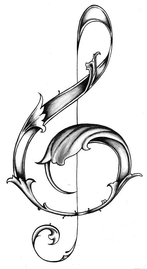 Drawing Of A Treble Clef - ClipArt Best