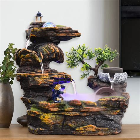 110V/220V Rockery Water Indoor Desktop Fountain/Waterfall Feng Shui ...