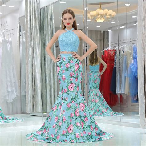 Aliexpress.com : Buy New 2018 Mermaid Prom dresses with Print Pattern 2 ...