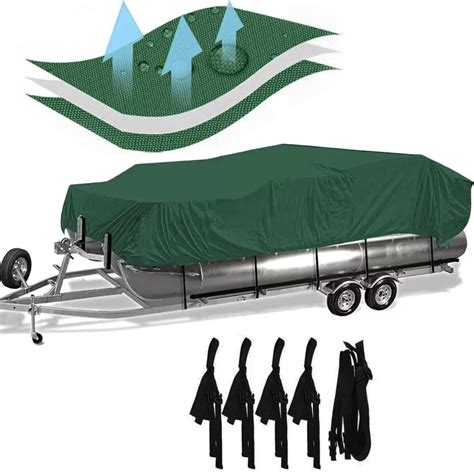 Amazon.com: Trailerable Pontoon Boat Cover Waterproof Heavy Duty Marine ...