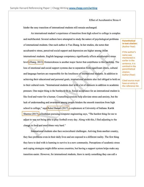 Harvard Referencing Sample Paper | Chegg Writing