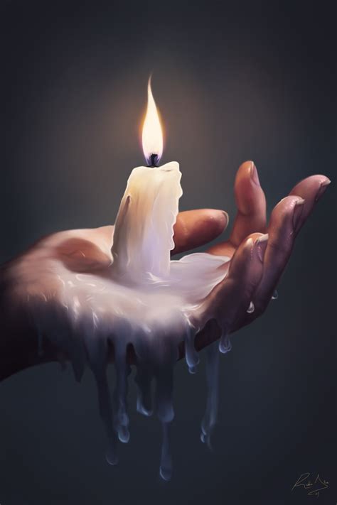 Melting Candle Wax Art