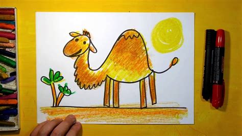 Camel In Desert Drawing at PaintingValley.com | Explore collection of ...