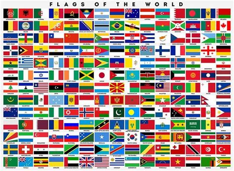 the flags of the world poster