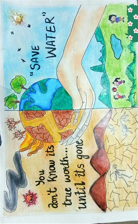 Save water | Save water drawing, Water poster, Save water poster