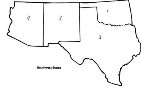 Southwest states map Diagram | Quizlet