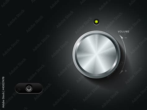 Volume Knob Control, vector illustration Stock Vector | Adobe Stock