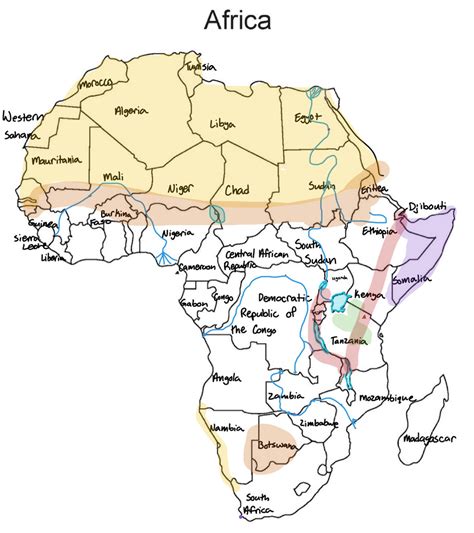 Physical Features Africa Map – Interactive Map