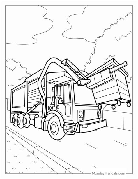 20 Garbage Truck Coloring Pages (Free PDF Printables)