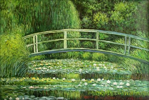 Claude Monet Bridge over Water Lily Pond Repro Hand Painted Oil ...