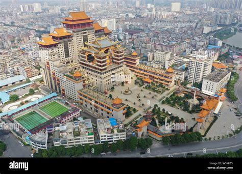 A view of the "Yun Tian Gong", known as Guangxi's "Potala Palace," with ...