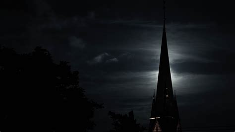 Free photo: Church at night - Moon, Nacht - Free Download - Jooinn