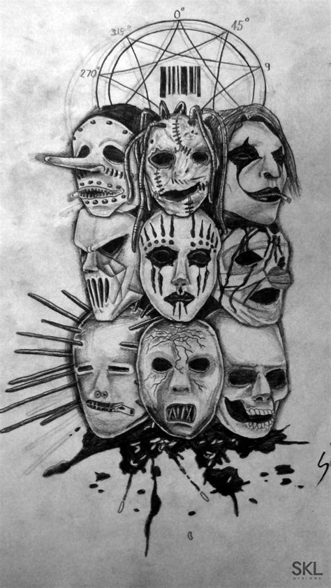 1920x1080px, 1080P free download | Slipknot drawing, skull, skulls ...