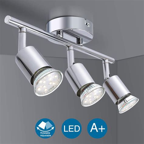 3-Light Ceiling Light Fitting Industrial Spot Lights Multi-Directional ...