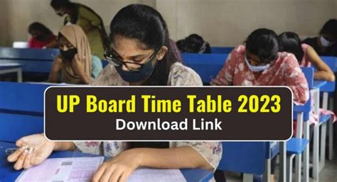 UP Board Time Table 2023 Released for Class 10th and 12th, Download ...