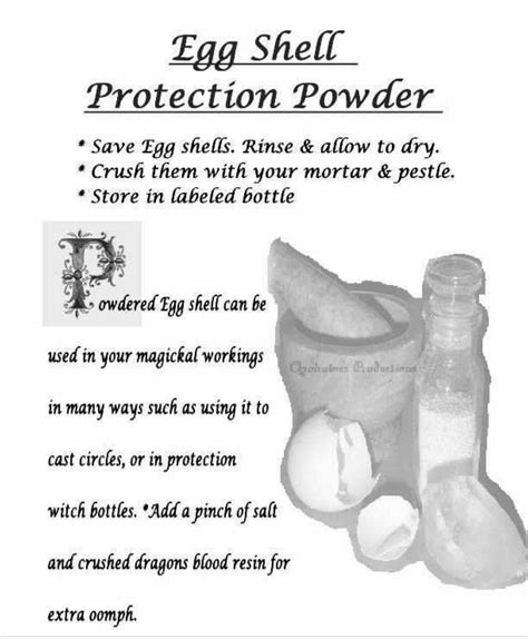 Egg shell protection powder diy spells – Artofit