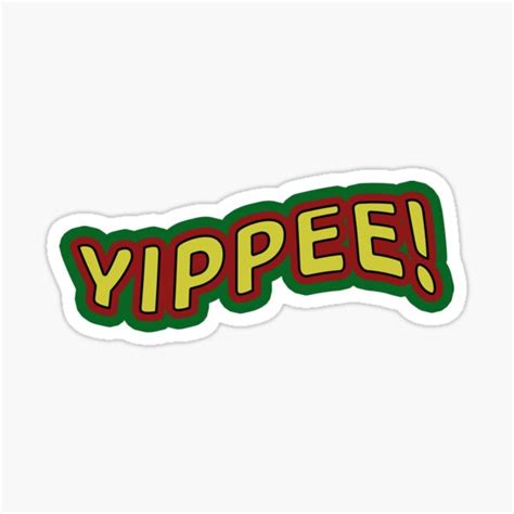 "Yippee!" Sticker for Sale by Horizon-box | Redbubble