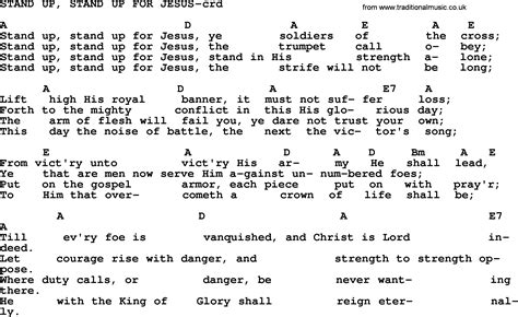 Top 500 Hymn: Stand Up, Stand Up For Jesus - lyrics, chords and PDF