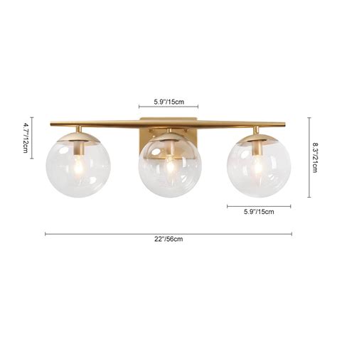 3-Light Gold Dimmable Vanity Light | Chandelierias, Bathroom Vanity ...