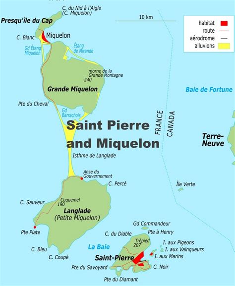 Map of Saint Pierre and Miquelon