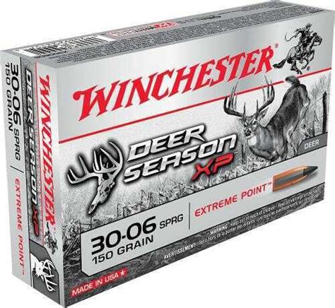 Winchester Ammo Deer Season XP 30-06 Springfield 150 Grain Extreme ...