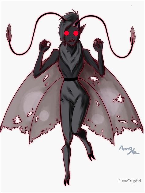 "Mothman girl" Sticker for Sale by NewCryptid | Redbubble