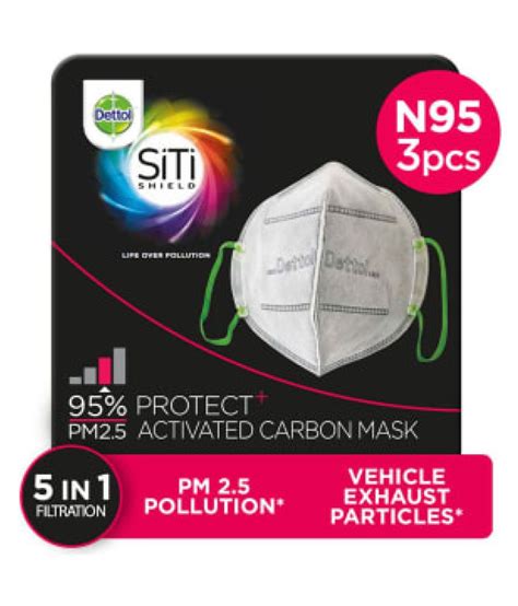 Dettol N95 Air-Pollution Mask (6mask) Fold-flat Dust Masks: Buy Dettol ...