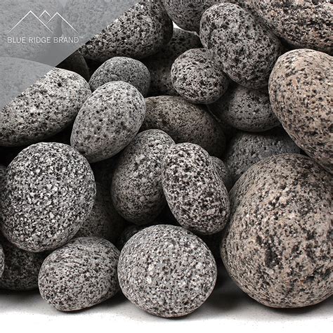 Blue Ridge Brand Lava Rock - Tumbled Lava Stones - Black/Gray Lava ...