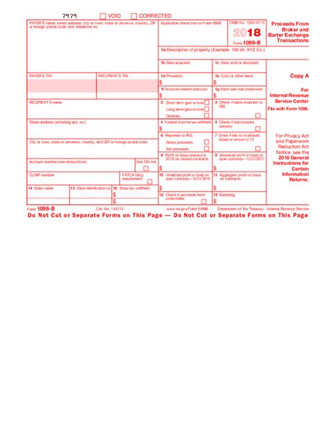 2018 Form IRS 1099-B Fill Online, Printable, Fillable, Blank - PDFfiller